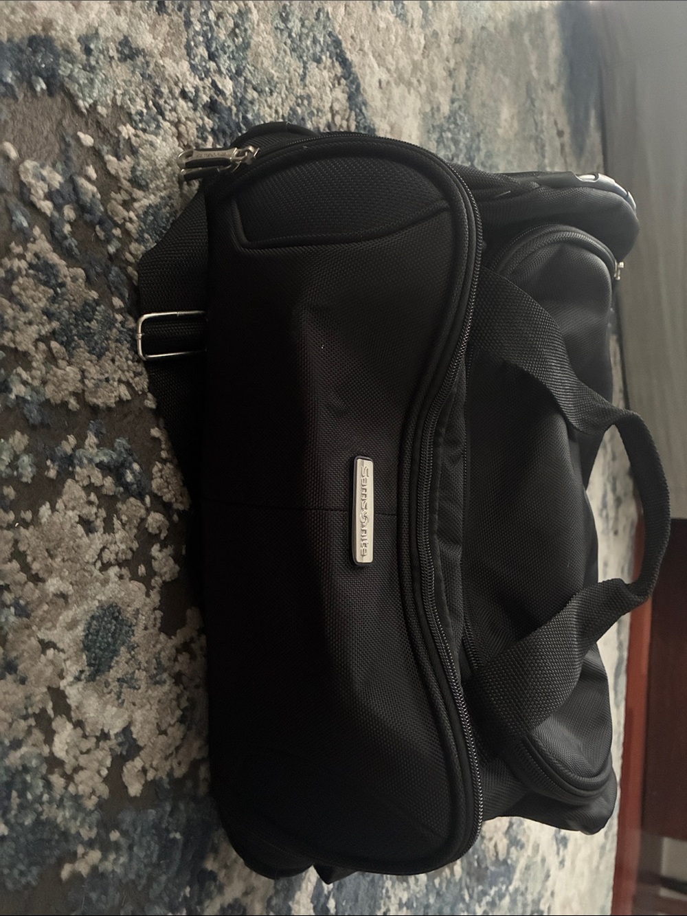 Samsonite Black Duffel Bag with Silver Accent